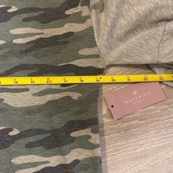 Maverick The Collection Camo Print Top. Multicolor. Small. - Picture 5 of 7
